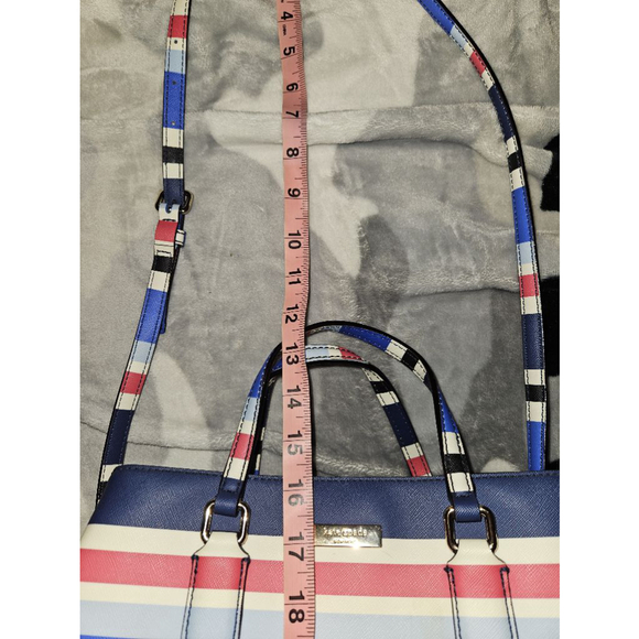 Kate Spade New York Evangelie Laurel Way Striped Satchel Crossbody Handbag Purse - Picture 14 of 15